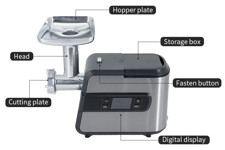 Storage Electronic Digital Meat Mincer Sausage Maker Home Electric Meat Grinder