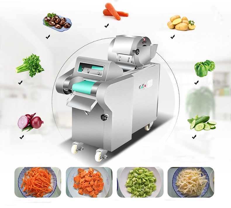 220V Automatic Multi-Functional Pepper Potato Carrot Shredder and Dicer