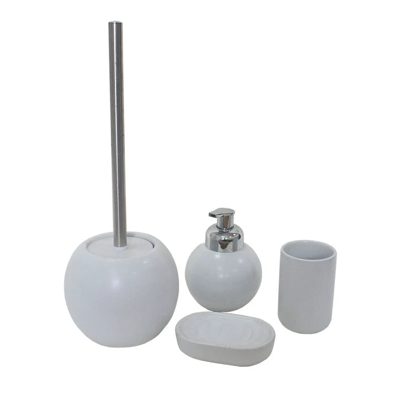 Ceramic Home Decorative Bathroom Accessories Set Toilet Brush Holder Soap Dispenser Tumbler Soap Dish