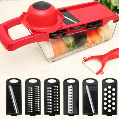 Cortador de verduras, cuchillas para cortar en cubitos, rebanadora, trituradora, pelador de frutas, rallador de drenaje de queso y patatas, picadora, accesorios de cocina, herramienta Bl23455