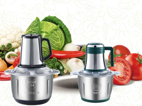 China Aparato de cocina para el hogar Heavy Duty 2L 3L 300/400W Potencia de plástico/máquina picadora de carne eléctrica Mini picadora de verduras Precio para alimentos/cebolla/ajo