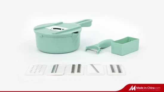 Gran oferta, cortadora de verduras multifuncional biodegradable, cortadora Manual de verduras con Protector de manos