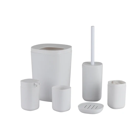 Dispensador de jabón creativo familiar de lujo, soporte para cepillo de dientes, vaso, jabonera, soporte para cepillo de baño, juego de baño de PP