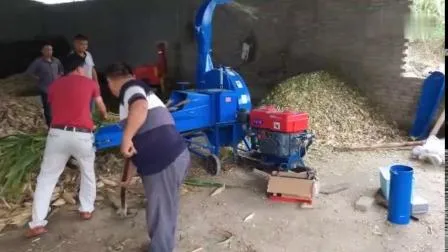 Mini máquina cortadora de paja para uso agrícola, máquina picadora de madera